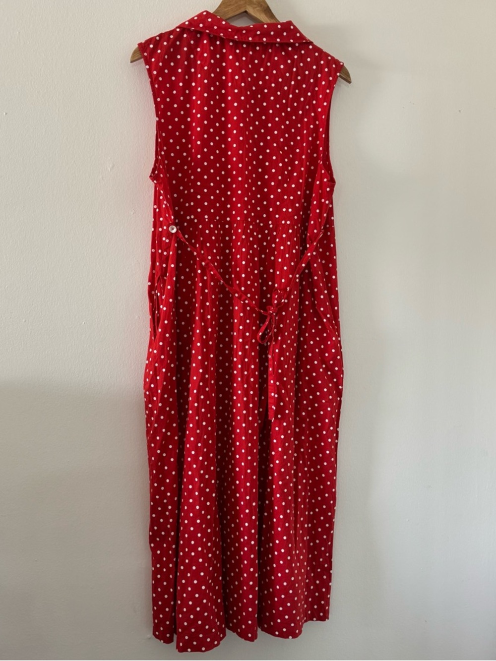 April Cornell Polka Dot Midi Dress XXL Cottagecore Peter Pan Collar Prairie 50’s - Picture 2 of 13